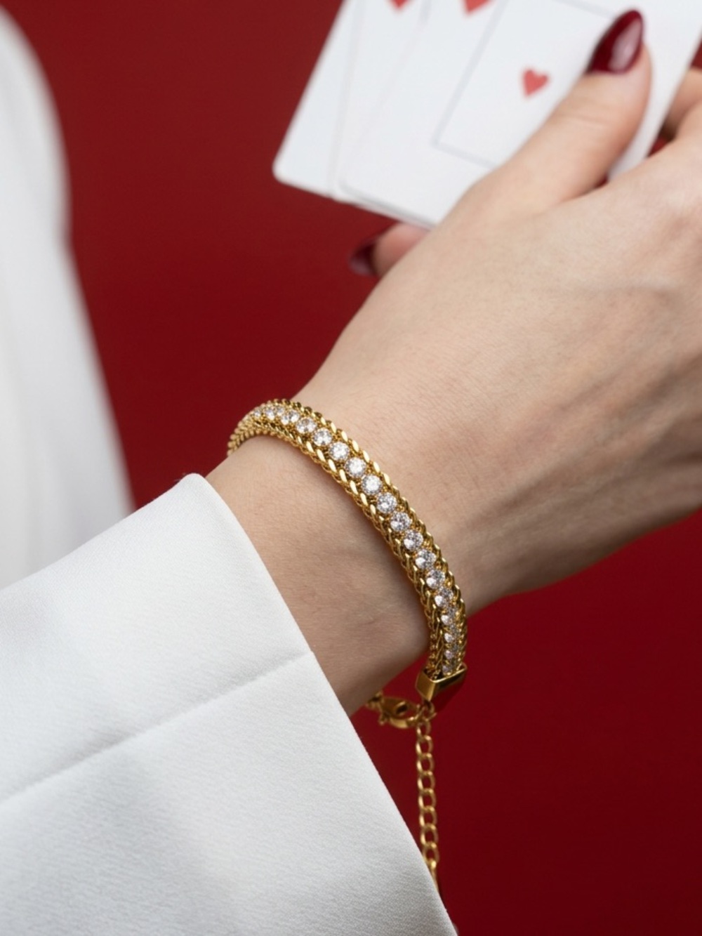 18K Gold Plated Tennis Bracelet AAA Cubic Zirconia stones - Women Jewelry